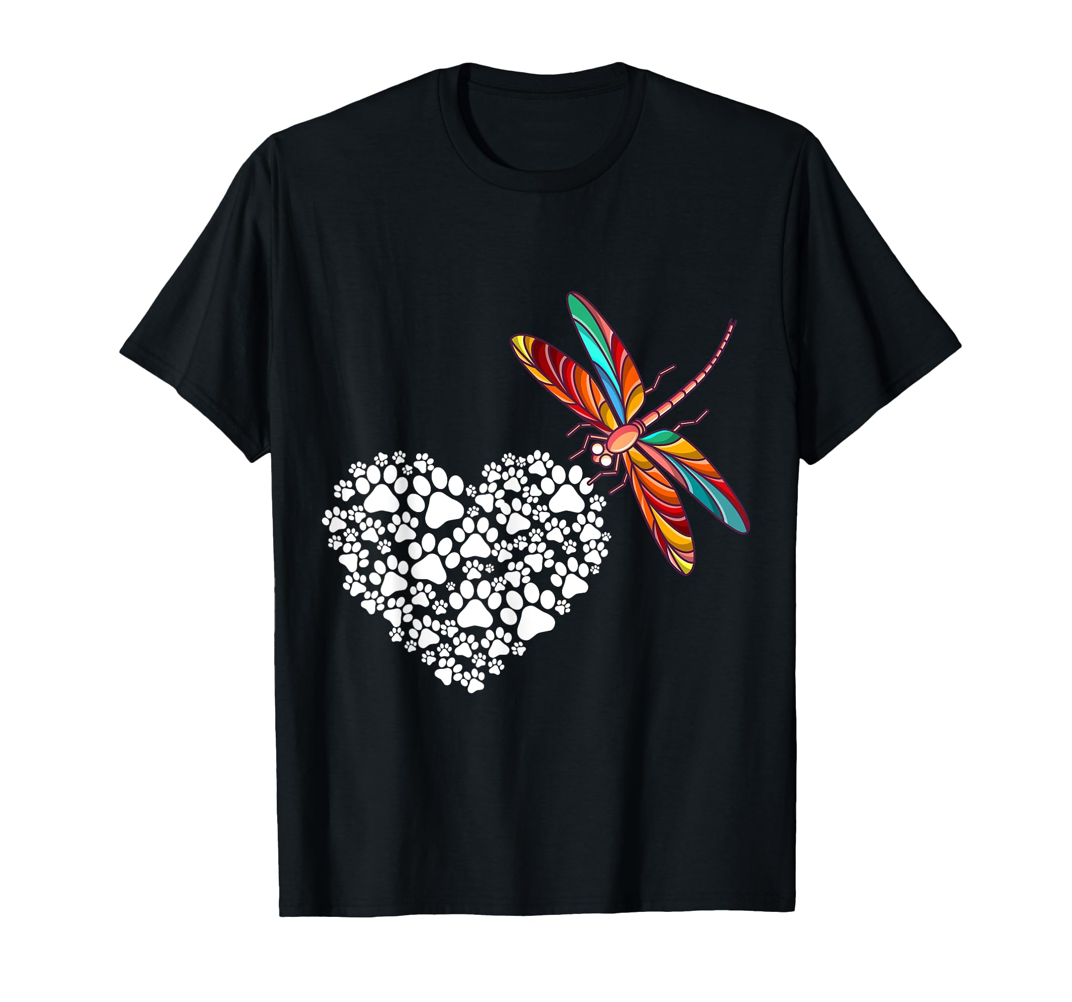 Dragonfly Dog Paw Insect Dog Lover T-Shirt