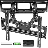 EconoMe TV Wall Mount for Most 26-65 inch tvs, Full Motion TV Mount Swivel and Tilt, Wall Mount Bracket Max VESA 400x400mm, Holds up to 99 lbs, Fits 12” 16" Wood Studs.