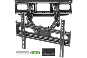 ELIVED EconoMe TV Wall Mount for Most 26-65 inch tvs, Full Motion TV Mount Swivel and Tilt, Wall Mount Bracket Max VESA 400x400mm, Holds up to 99 lbs, Fits 12” 16" Wood Studs.