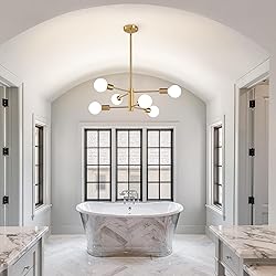 RUIYEY Modern Sputnik Chandeliers Light, 6-Light