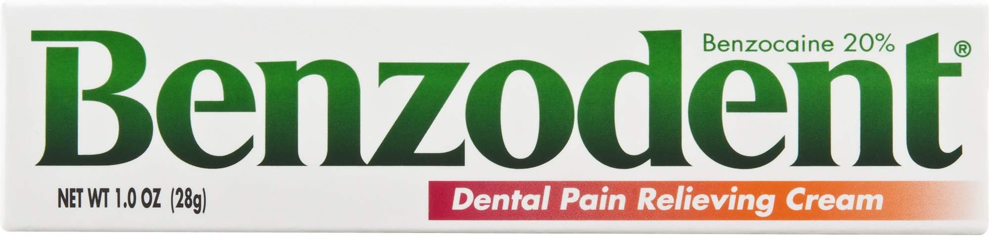 Benzodent Dental Pain Relieving Cream 1 oz