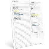 To Do List Notepad: With Multiple Functional Sections - Large Size 8.5x11" 52 Sheets - Tear Off Daily Planner Notebook - Task CheckList Organizer Agenda Pad for Work - Note, Plans, Goals, Grocery, and