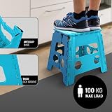 KEPLIN 13 Inch Heavy Duty Folding Step Stool Non-Slip Blue view 6