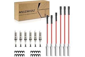 Set of 6 PCS Ignition Spark Plug Wires 5019593AA 53188 RC-CRX070S & 6 Iridium Spark Plugs Set Compatible with Chrysler Dodge 