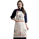 Maison d' Hermine 100% Cotton Apron for women with Pocket Kitchen Chef Apron for Men Cooking Easter Decorations
