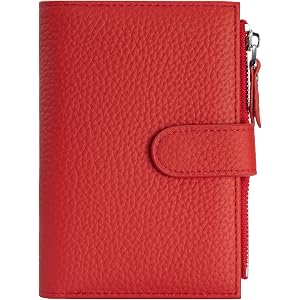 ilovever Passport wallet and Card Slot Combo RFID Blocking Leather Travel Passport Wallet for Men and Women with Zippered Coi
