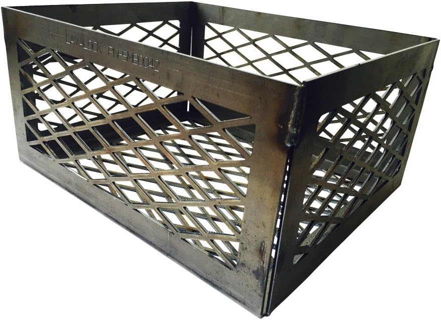 LavaLockTotal Control BBQ Charcoal Basket Smoker Pit (fire Box Basket) 12 x 10 x 6 Laser Cut