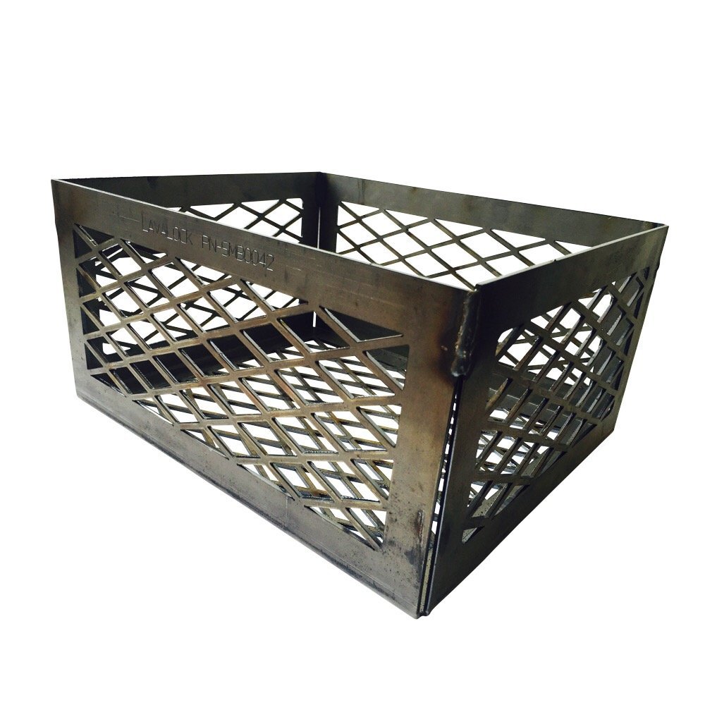 LavaLockTotal Control BBQ Charcoal Basket Smoker Pit (fire Box Basket) 12 x 10 x 6 Laser Cut