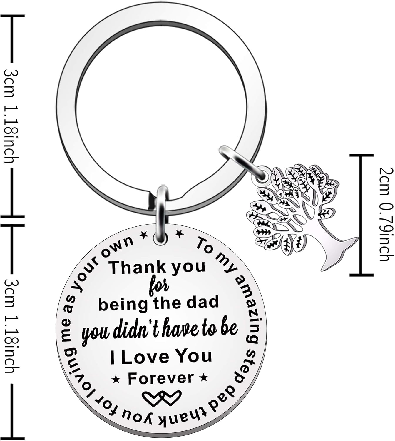 JETTOP Step Dad Gifts Step Mum Gifts Mother in Law Father In Law Gifts Birthday Christmas Mothers Day Fathers Day Presents DNA Doesn't Make You Family Love Does - Image 3