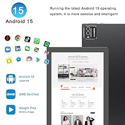 HOTTABLET 10" Android 15 Tablet, 12(4+8Expand) GB