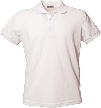 polo bianca manica corta uomo