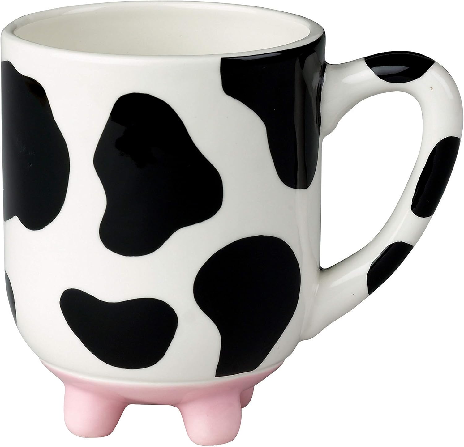 Boston Warehouse Udderly Cow Non-Skid Silicone Feet Ceramic Mug, 20-Ounce