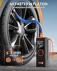 YMXA Car Tire Inflator Portable Air Compressor - 4X