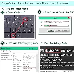 DMKAOLLK 51Wh L18C4P71 L18M4P72 Battery Replacement