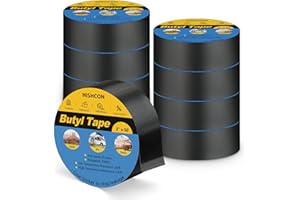 NISHCON Butyl Sealant Tape 2" x 50', Deck Joist Tape for Decking, Waterproof and Anti-Corrosion for Extend Deck Life, 8 Rolls