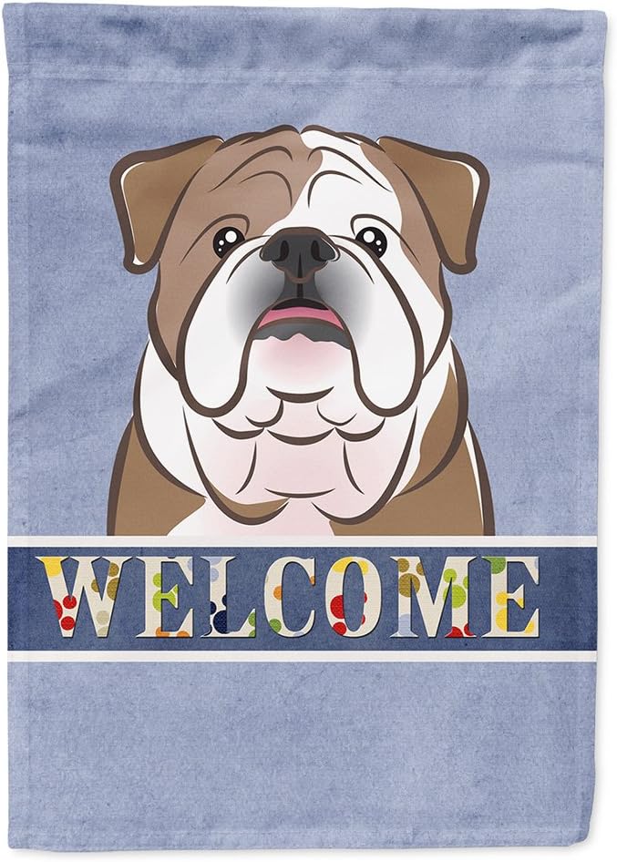 Caroline's Treasures BB1405GF English Bulldog Welcome Flag Garden Size, Small, Multicolor