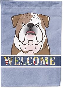 Caroline's Treasures BB1405GF English Bulldog Welcome Flag Garden Size, Small, Multicolor