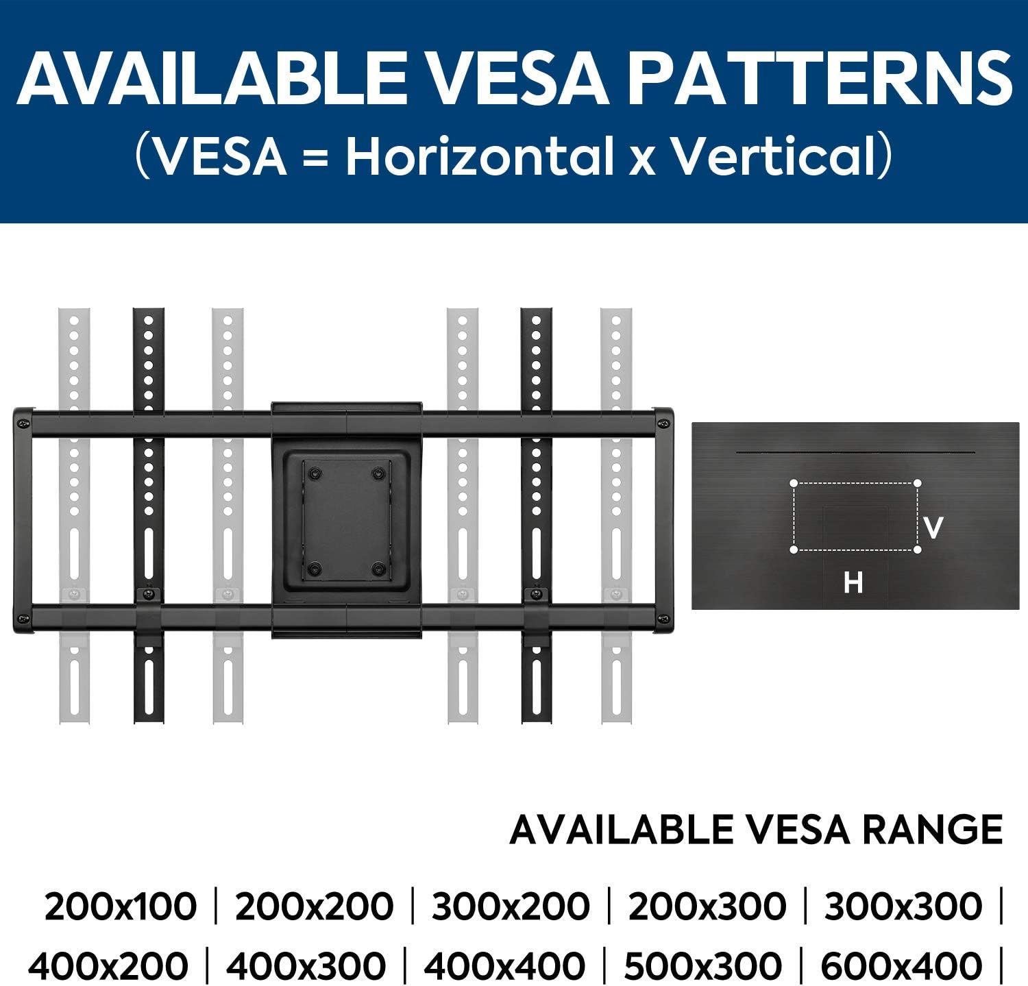 Mounting Dream TV Mount Bracket for 42-70 Inch Flat Screen TVs, Full Motion TV Wall Mounts with Swivel Articulating Dual Arms , Heavy Duty Design - Max VESA 600x400mm , 100 LBS Loading , MD2296: Electronics