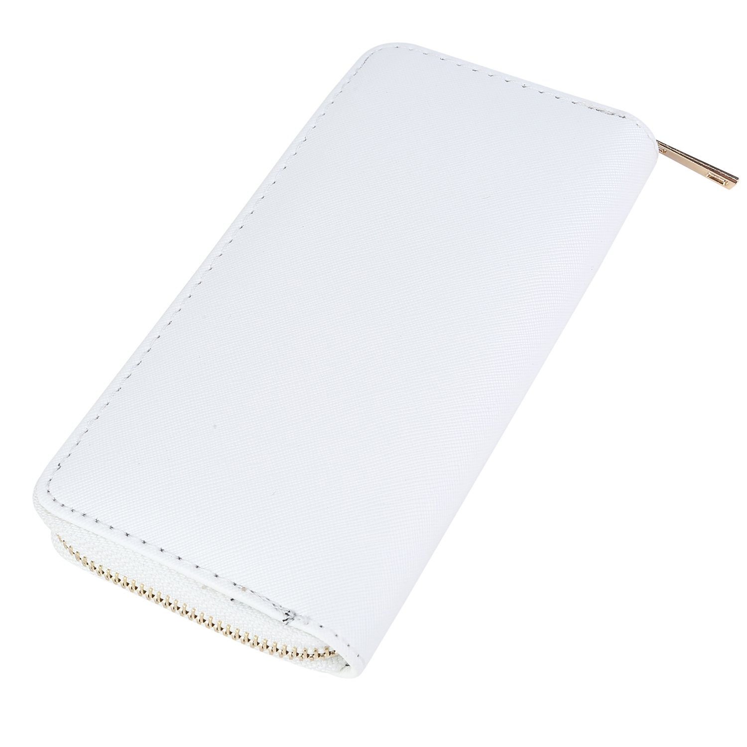 DonDon Women’s Purse Wallet Pocket Plain White