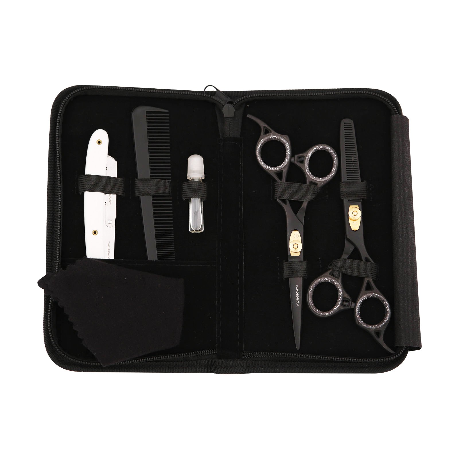 Black Hair Cutting Scissors/Thinning Shears/Titanium black Professional