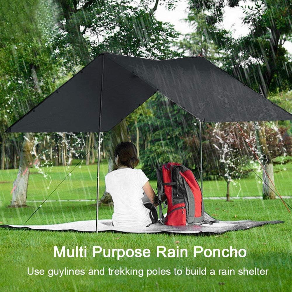 Rain Ponchos for Adults Men Women Hooded, Reusable Rain Coats for Camping: Clothing