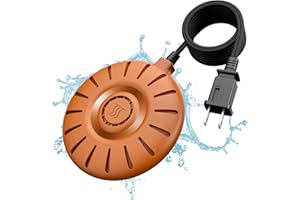 Fnydvis Bird Bath Heater for Outdoors in Winter, 60W Birdbath Deicer with Thermostatically Controlled, Birdbath Water Heater with Auto Shut Off Function for Garden/Yard/Patio/Lawn (Brown)