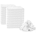 Nabob Wipers Terry Rags 10lb Bulk White Towel Rag Multipurpose 12x12 Inches100% Cotton Cleaning Solution Super Absorbent Lint Free (White, 10lb)