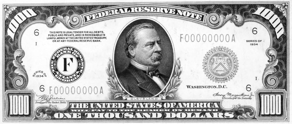 Printable 1000 Dollar Bill Printable Word Searches