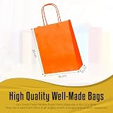 Thepaperbagstore 10 Orange Small Paper Party Bags With Handles 18x22x8cm view 5