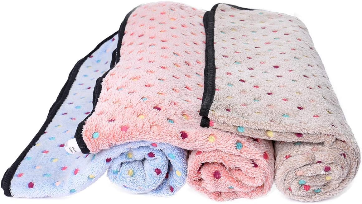 PAWZ Road Pet Dog Blanket Fleece Fabric Soft and Cute Grey L : Pet Supplies