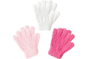 Evridwear Kids Winter Gloves, Fluffy Stretchy Warm Winter Gloves for Kids, Boys & Girls Outdoors Playing, Go to School