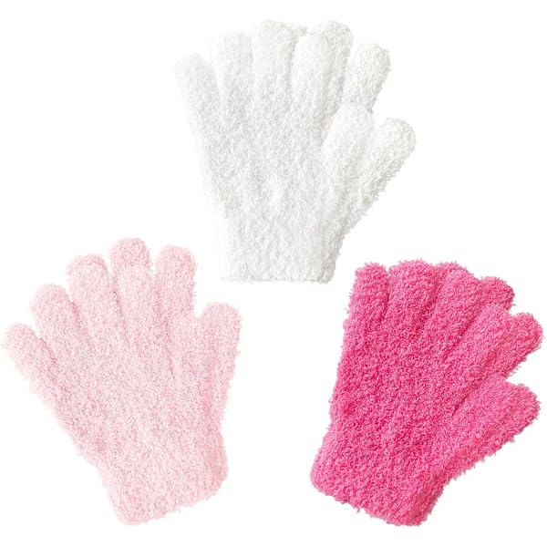 QKURT 3 Paires Gants Enfants 3-6 Ans - Moufles Polaire Doublées Motif Crocodile Mignon - Chaudes Hiver