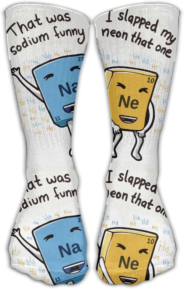 LKZD Chemistry Jokes Fashion Crew Socks Funny Casual Short Stockings One Size