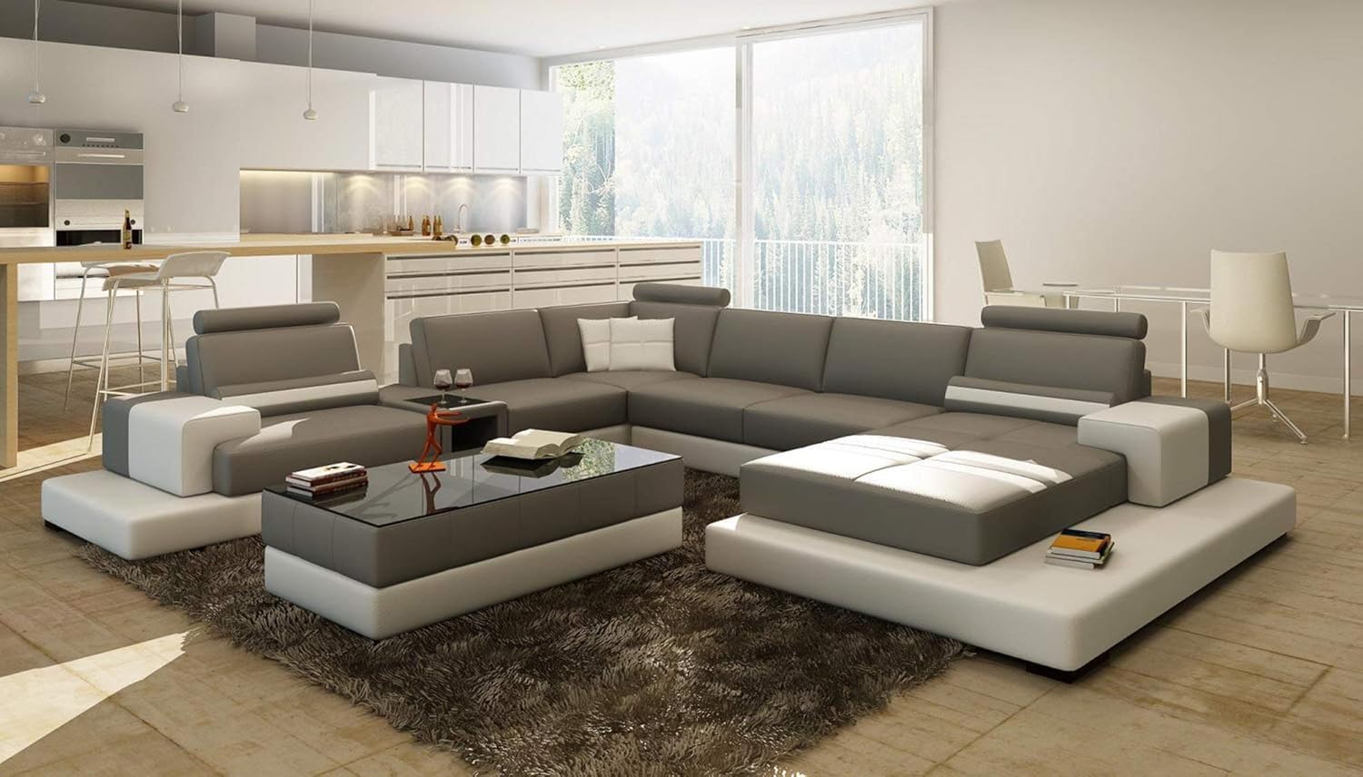 Amazon Com My Aashis Luxury Contemprory U Shape Sofa Modular