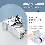 Peppermint Modern Waterfall Basin Mixer Tap Single Lever Hot Cold Chrome Square view 5