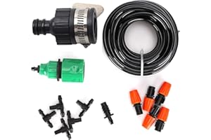 Automatic Micro Irrigation System, Efficient Irrigation Kit for Garden, Flower Bed, Patio, Lawn, Plant Watering System for Ba
