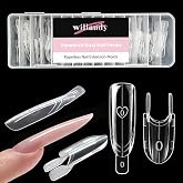 120 PCS 15 Sizes Sandwich Dual Nail Forms for Builder Gel Top &amp; Bottom Dual Forms for Polygel Long OVAL Nail Molds for Quick Extension