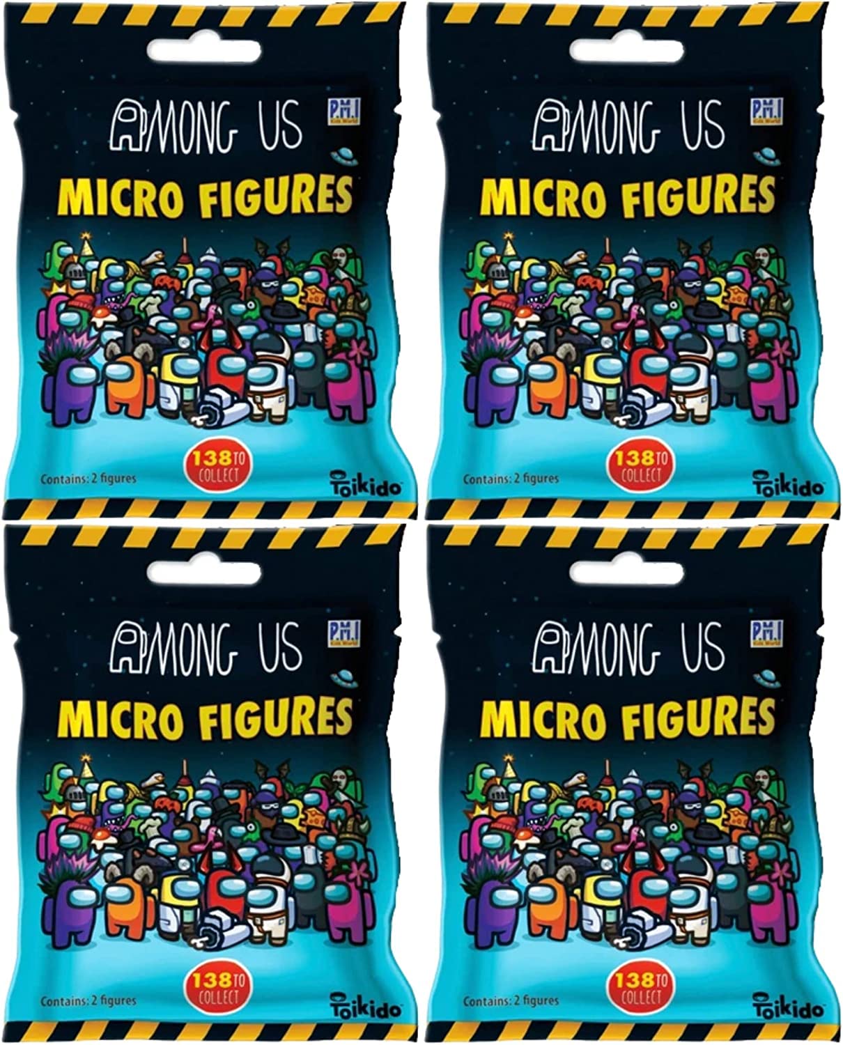 Among Us Micro Figures Blind Bag - 4 Pack, 8 Figures Total