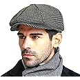 Fashion Men’s Classic Newsboy Gatsby Hat Blend Wool Vintage Flat Ivy Cabbie Cap Boyfriend Gifts(Medium/Large/X-Large)
