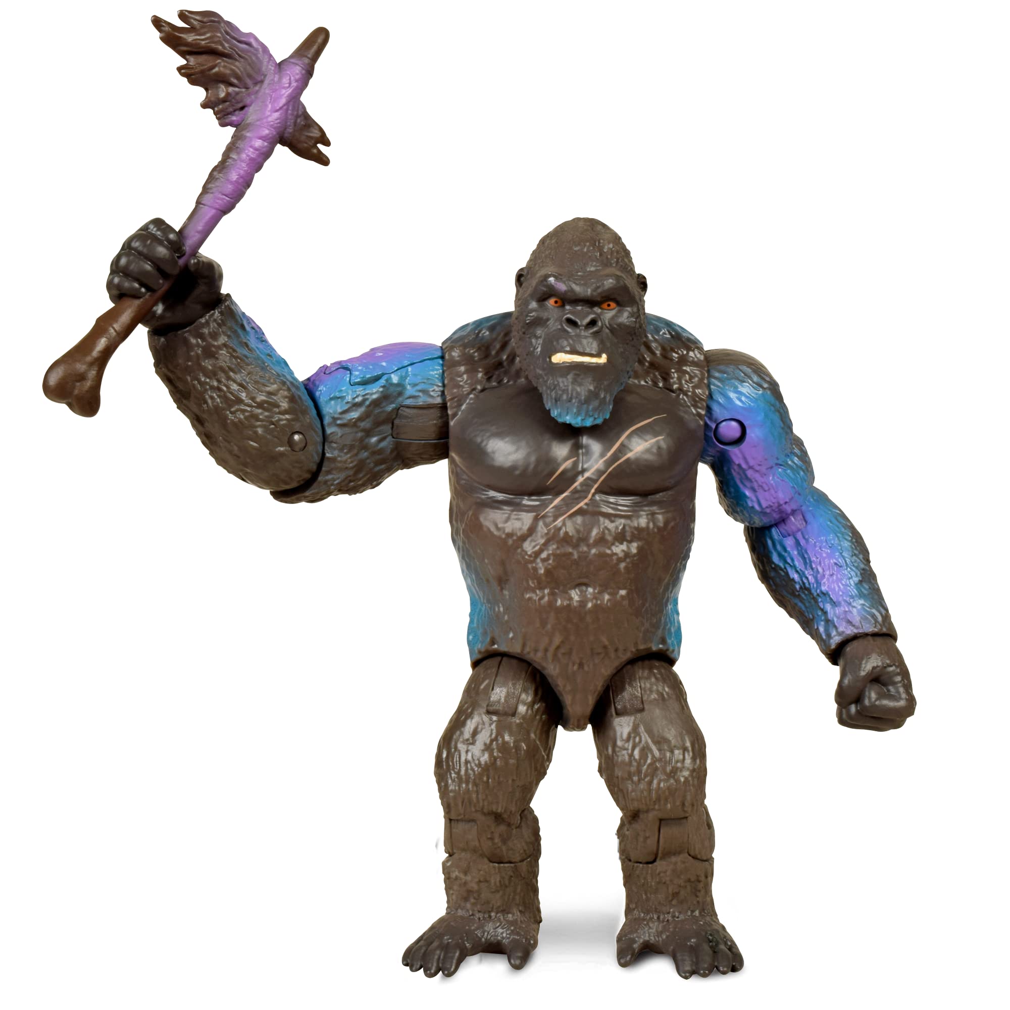 Monsterverse Godzilla vs Kong 6 Inch Hong Kong Movie Collectable Battle Kong Highly Detailed and Uniquely Sculpted Action Figure with Battle Axe, Suitable for Ages 4 Years+