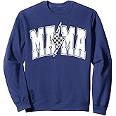 Mama Lightning Bolt Checkered Mother's Day Varsity For Mom Sweatshirt