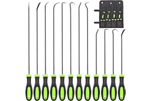 Doaho 12PCS Automotive Hook and Pick Tool Set,Long & Mini Precision Puller Remover Tool Kit for Auto O-Ring,Seal & Gasket Rem