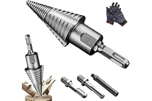 WRSFXV Firewood Drill Bit Wood Splitter Drill Bit, 2025 Upgraded Firewood Log Splitter, Wood Splitting Tools Square/SDS/Max Shank Drill Bits, Split Drilling Tool Firewoods Chopper (A)