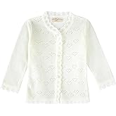 Lilax Baby Girls' Little Hearts Knit Cardigan Sweater