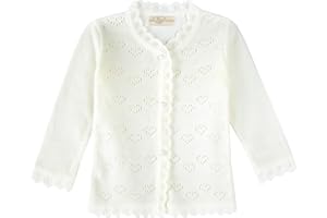 Lilax Baby Girls' Little Hearts Knit Cardigan Sweater