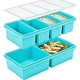 Silicone Freezer Tray With Lid-Soup Freezer Container molds-Large Ice Cube Tray Set Makes 1-Cup & 2-Cup portions cubes Perfect for preparing meals in different portion sizes Oven & Dishwasher -Safe