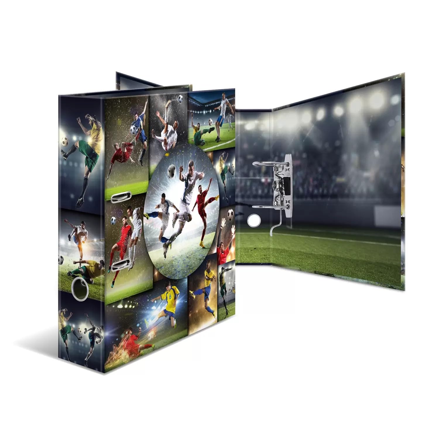 HERMA Lever Arch File Sports with Football Motif, A4, 70 mm Spine, with Inner Print, 1 Folder