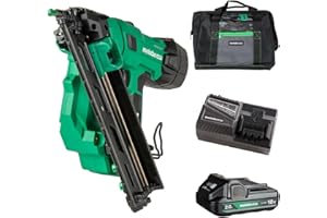 Metabo HPT 18V MultiVolt™ Cordless Finish Nailer Kit, 15 Gauge Angled, Brushless Motor, 700 Nails per Charge, Slim Nose Desig