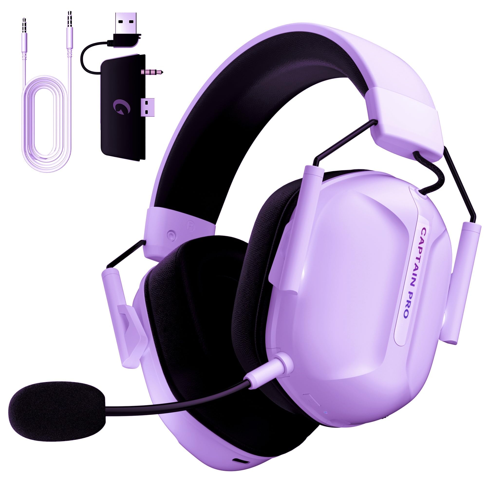 RYR Wireless Gaming Headset for Xbox Series X|S, Xbox One, PC, PS5/4, Mac, Mobile, Switch,3D Surround Sound, Bluetooth 5.3, 60H Battery,Gaming Headphones with Detachable Noise Canceling Mic-Light Pink