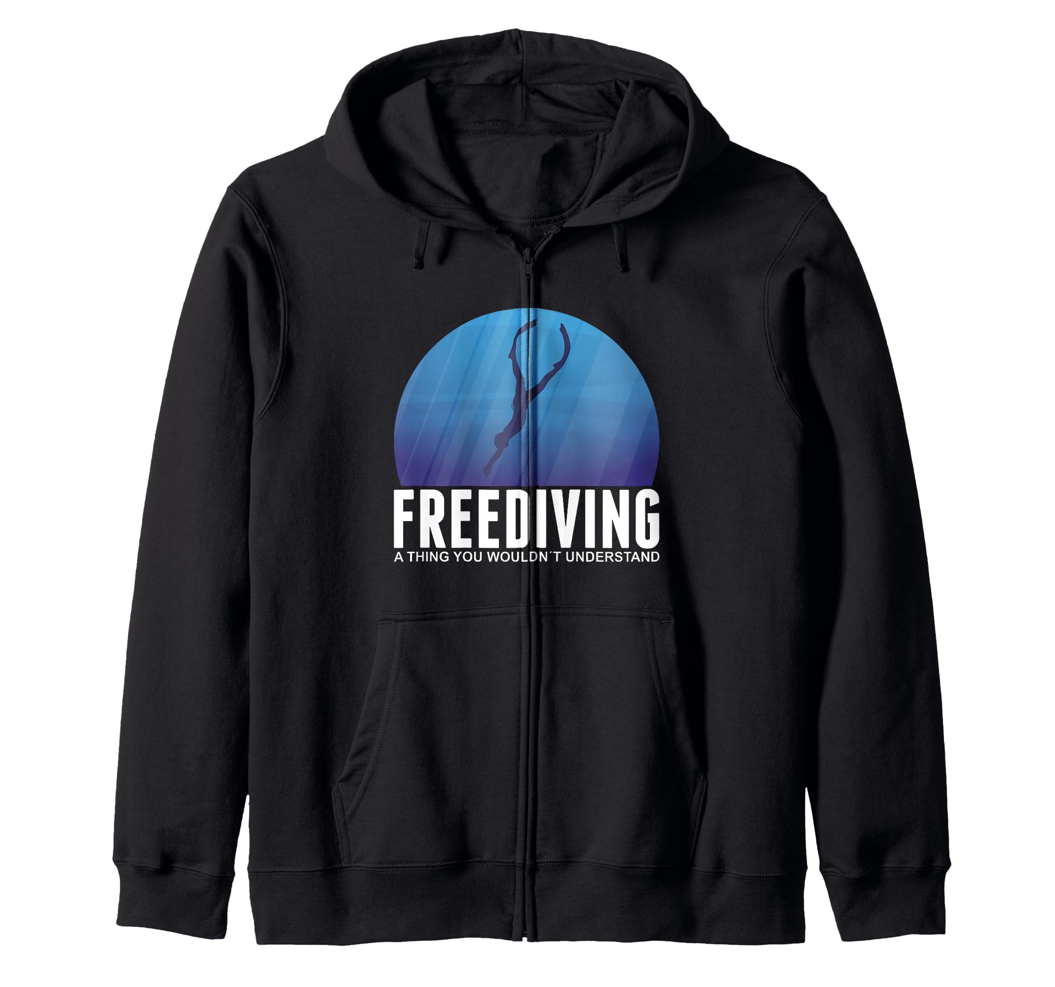 Apnoe Diving Freediving Deep Sea Diving Diver Zip Hoodie